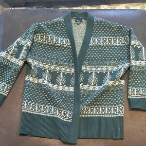 Green Patterned Men's Sweater